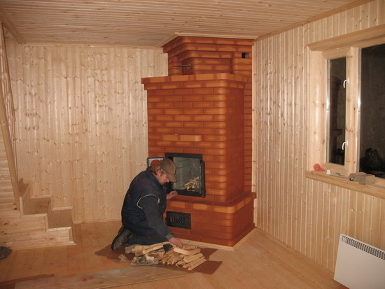 Финская печь для отопления дома - печь дровяная для деревянного дома 3